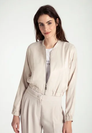MORE & MORE - Satin-Blouson beige - Gr. - 44
