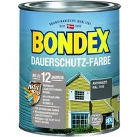 Bondex Holzschutzlasur Bondex Dauerschutz-Holzfarbe 750 ml anthrazit