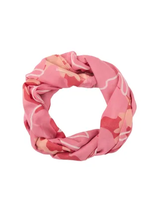 Tom Tailor - Loop-Schal mit Muster pink big floral shapes design - Gr. - OS