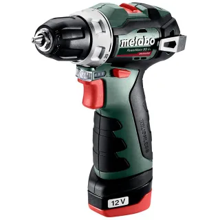 Metabo Akku-Bohrschrauber PowerMaxx BS BL Kunststoffkoffer - 12V 2x2Ah Li-Power + LC 40 - 601721500