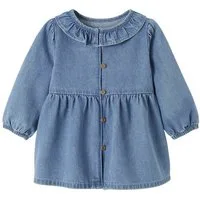 vertbaudet Minikleid Mädchen Baby Jeanskleid