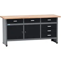 KÜPPER Werkbank 12170, 170x84x60 cm, 6 Schubladen, 2 Türen, 300 kg Traglast