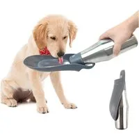 Ledander Hunde-Futterspender 750ml Hundetrinkflasche für unterwegs, Tragbare Haustier Wasserflasche, Hunde Wasserspender Reise