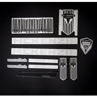 Non-Branded Fahrradrahmen Fahrrad Rahmen Aufkleber Schriftzug Set Decal Bike silber Design