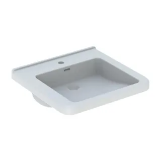 Geberit Renova Comfort Waschtisch 128555000 55 x 52,5 cm, weiss, mit Hahnloch und Überlauf