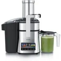 Arendo Zentrifugenentsafter Zentrifugaler Edelstahl digital Entsafter, Obst & Gemüse, Farbdisplay, 1000 W, 1 L Saftbehälter, Automatikprogramme, Touch-Display, BPA-frei