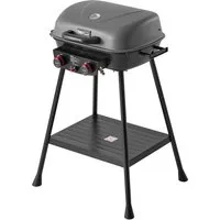 Royal Gourmet Gasgrill 2- Brenner Gasgrill, 5 kW Standrrill, Grillwagen für Camping, 2-in-1-Funktionalität, Zwei 2,5 kW Edelstahlbrenner