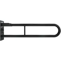 Aquabad® Stützklappgriff klappbarer Wandstützgriff Haltegriff, belastbar bis 150 kg, Schwarz, 50 cm
