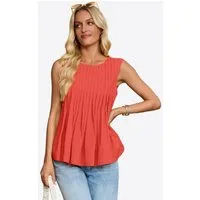 Imily Bela Shirtweste Damen Plissee Weste aus Baumwolle (Packung, 1-tlg., 1per-Pack) in Unifarbe