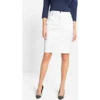 bonprix Jeansrock aus elastischem Material, körpernahe Passform, unifarben