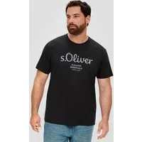 s.Oliver Kurzarmshirt T-Shirt Baumwoll-T-Shirt mit Logo-Print