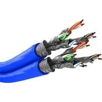 Duplex-Netzwerkkabel Cat.7a S/FTP (PiMF) Dca blau, 50 Meter, doppelt geschirmt