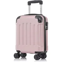 YONSLY Hartschalen-Trolley Hartschalen-Koffer Trolley 360° Rollen, robuster Reisekoffer, 4 Rollen, mit Zahlenschloss, für Business und Urlaub 46/55/66/76 cm