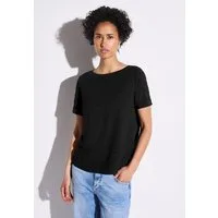 STREET ONE T-Shirt im angenehmen Materialmix