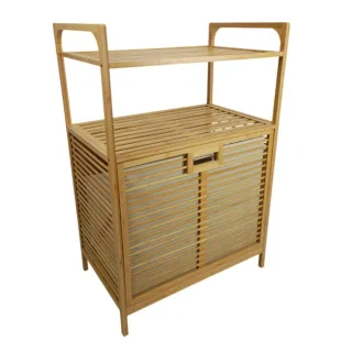 Begryf Wäschekorb, Natur, Holz, Bambus, Rechteckig, 64x95x40 cm, Ordnen & Aufbewahren, Wäschekörbe & Tonnen
