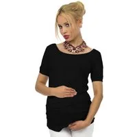 YESET Umstandsshirt Umstand Shirt kurzarm T-Shirt Bluse Tunika Top Bauch Stretch Rundhalsausschnitt