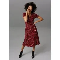 Aniston CASUAL Jerseykleid in Wickeloptik