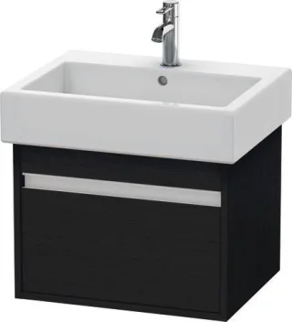 Duravit Ketho Waschtischunterbau wandhängend Eiche Schwarz Matt 550x440x410 mm - KT668601616 KT668601616