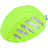 EAZY CASE Fahrradhelmüberzug Universal Reflektor Regenschutz für Helm, Reflektierende Regenhülle Helm wasserabweisend Reflektor Überzug Gelb