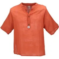 Guru-Shop Hemd & Shirt Yoga Hemd, lässiges Baumwollhemd mit.. Ethno Style, alternative Bekleidung