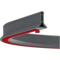 Zyronn Duschdichtung 2 m Duschdichtung, selbstklebender Spritzschutzstreifen, 3,5 cm hoch, Gummi-Duschdichtungsstreifen, wasserdichter Streifen
