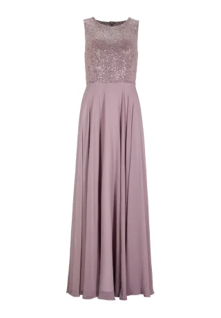 SWING - Abendkleid aus Material-Mix fading lilac - Gr. - 32