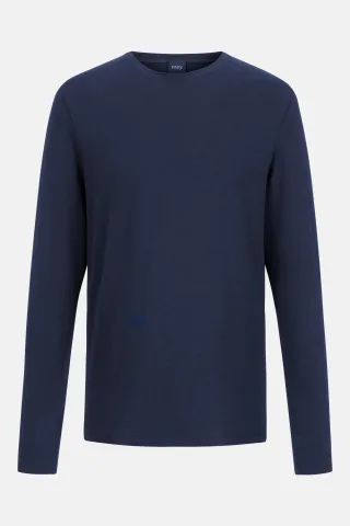 Mey - T-Shirt langarm, yacht blue - Gr. - M
