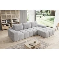 PROMETO Möbel Ecksofa Cento Couch L-Form,Sofa Links/Rechts Teddy-Bouclé, Web oder Cord-Stoff