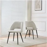 B&D home 4-Fußstuhl VICKY (Set, 2 St), gepolstert, Stuhlbeine aus Metall oder Massivholz wählbar