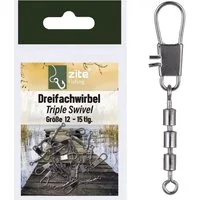 Zite Angelwirbel Dreifachwirbel Gr 8-12 Angelwirbel 15 Stk Sbirolinoangeln Angelzubehör