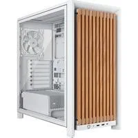 FRAME 4000D WOOD RS, Tower-Gehäuse weiß/holz, Tempered Glass