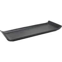 HIT Trading Servierplatte BRUNCH, 33 x 13 cm, Schwarz matt, Steingut, Spülmaschinenfest