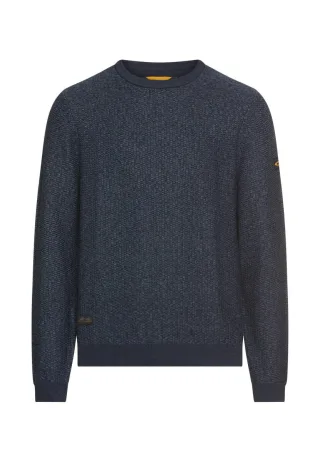 camel active - Pullover aus Baumwoll-Polyacryl-Mix mit strukturierten Oberflächen blau - Gr. - XXL