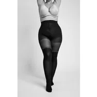 Camano Overknee-Strumpfhose fine curvy 70 DEN DEN 70/30, Glitzerstreifen, Curvy-Tights