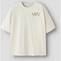 Name It Kurzarmshirt NKFKALI SS RLX TOP PS NOOS Baumwolle, mit Rückenprint und Glitzer