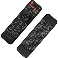 Orbsmart AM-1 Pro Airmouse Fernbedienung mit Wireless-Tastatur (kabellos, deutsches Layout (QWERTZ), LED-Beleuchtung, Mikrofon)