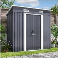 Bealife Gerätehaus Robuster Metall-Gartengeräteschuppen 194*121*182 CM