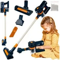 ISO TRADE Lernspielzeug 2-in-1 Kinderstaubsauger (Spar-Set, 1-St., Stielstaubsauger sauber machen), bis zu 3 verschiedene austauschbare Spitzen