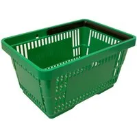GERSO Einkaufskorb Einkaufskorb aus Kunststoff Plastik mit Henkel 20 Liter 40cm stapelbar, 21 l