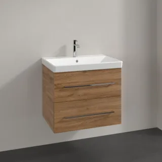 Villeroy und Boch Avento Waschtisch-Unterschrank A89000RH 63x51,4x45,2cm, 2 Auszüge, wandhängend, Kansas Oak