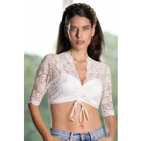 Nina Von C. Dirndlbluse Halbarm Spitzen 'Audrey' 16467326, Weiß