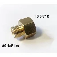 Phönix Germany Anschlussstück Verbindungsstück Übergang IG 3/8" R x AG 1/4" lks, (Verbindungsstück Übergang IG 3/8" R x AG 1/4" lks, 1-tlg), 1/4 " Außengewinde (links) x 3/8" Innengewinde (rechts)