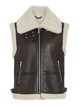 VILA - VIRISI S/L BONDED VEST coffee bean - Gr. - 42