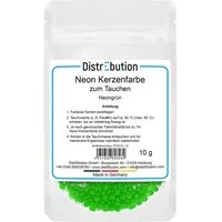 DistrEbution Kerzenmalfarbe Neon Kerzenfarbe zum Tauchen 10g, hochkonzentriert, zum Kerzen färben