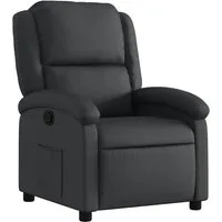 vidaXL Sessel Relaxsessel Schwarz Echtleder (1-St)