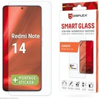 Displex Displayschutzglas Smart Glass Screen Protection - ultra-dünn, unzerbrechlich, unsichtbar für Xiaomi Redmi Note 14, Displayschutzfolie, Schutzfolie, Bildschirmschutz, kratz- & stoßfest