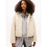 Tommy Jeans Plüschjacke TJW TEDDY FABRIC MIX JACKET