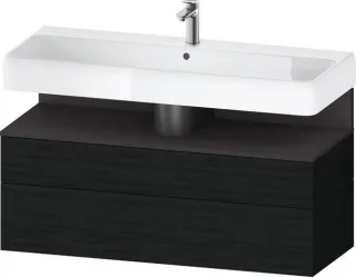 Duravit Qatego Waschtischunterbau wandhängend Eiche Schwarz Matt 1190x470x590 mm - QA4396080160010 QA4396080160010