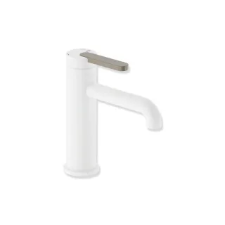 Hewi AQ477 Waschtischarmatur AQ1.12M1146086 ohne Ablaufgarnitur, pulverbeschichtet Weiß tiefmatt, Griff sand
