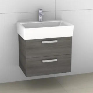 Artiqua 412 Waschtischunterschrank für Connect Cube E7729 Graphit Struktur quer, 412-WU2L-I15-7070-4 412-WU2L-I15-7070-401